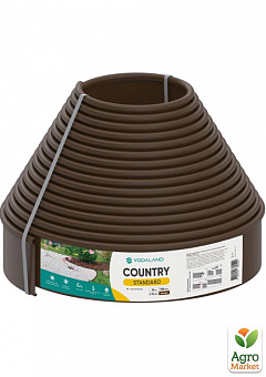 Бордюр садовий пластиковий Country Standard H100 15м коричневий (82952-15-BN)2