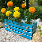 Ящик декоративный деревянный для хранения и цветов "Жиральдо" д. 44см, ш. 17см, в. 17см. (синий с большими ручками) цена