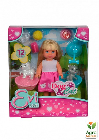 Кукольный набор Эви "Домашние любимцы" с аксессуарами, 3+ Simba Toys