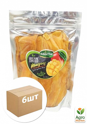 Манго сушеное (без сахара) ТМ"Holland Fruit" 250г упаковка 6шт