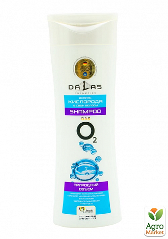 Шампунь для волосся "Dalas" das O2 Природний об'єм, 300 г