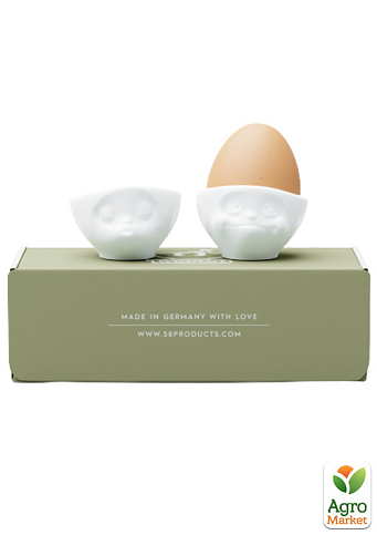 Набор двух фарфоровых подставок для яиц Tassen "Поцелуй и Мечтательный" (TASS15101/TA) - фото 3