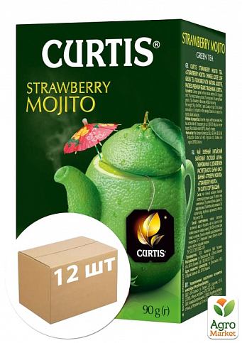 Чай Полуниця-Мохіто (пачка) ТМ "Curtis" 90г упаковка 12шт