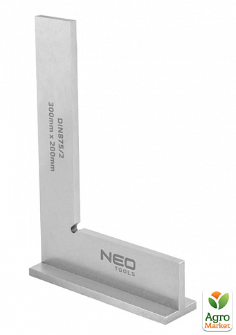 Точний квадрат із основою, DIN875/2, 300x200 mm ТМ NEO Tools 72-035