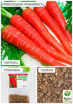 Морква "Червона троянда" (Зипер) ТМ "Весна" 5г7