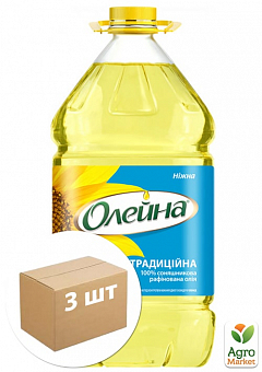 Масло подсолнечное "Олейна" 5л упаковка 3шт13