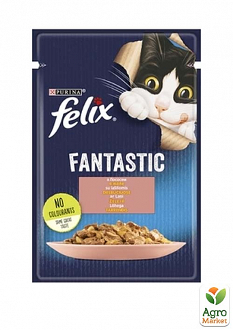 Вологий корм для кішок Felix (з лососем у желе) ТМ "Purina One" 85г