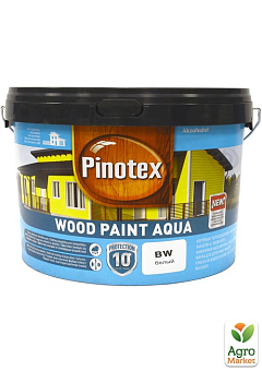 Фарба для дерев'яних фасадів Pinotex Wood Paint Aqua Білий 2,5 л1