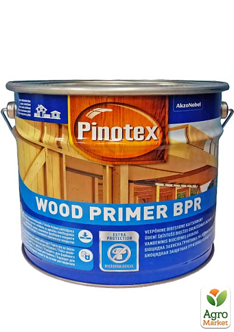 Грунтовка для дерева Pinotex Wood Primer Бесцветный 10 л