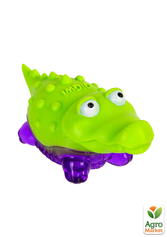 Игрушка для собак Крокодильчик с пищалкой GiGwi Suppa Puppa, резина, 9 см (75007)