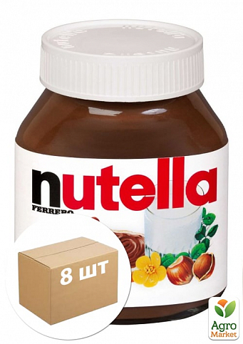Паста шоколадна Nutella 180г упаковка 8шт