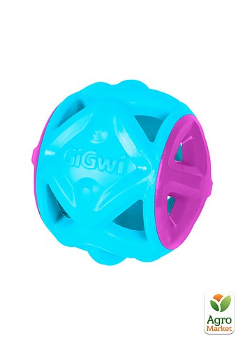 Игрушка для собак Мяч GiGwi Basic, голубой, резина, 9 см (2348)