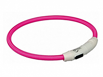 Нашийники 12706 Тріксі Нашийник світиться з USB XS-S 35см / 7мм рожевий (1270670)