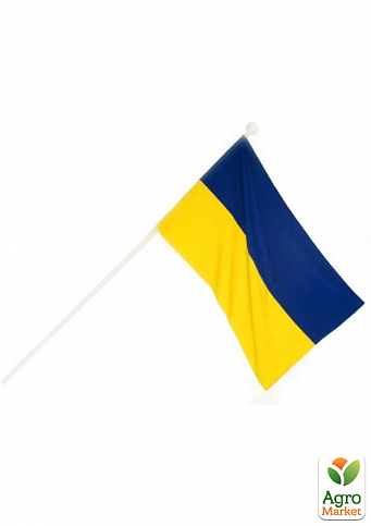 Прапор України середнього розміру 90 см* 60 см на паличці