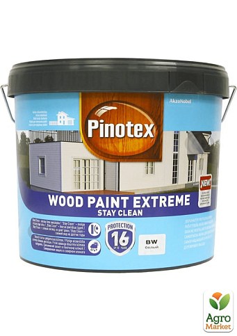Фарба для дерев'яних фасадів Pinotex Wood Paint Extreme Білий 10 л