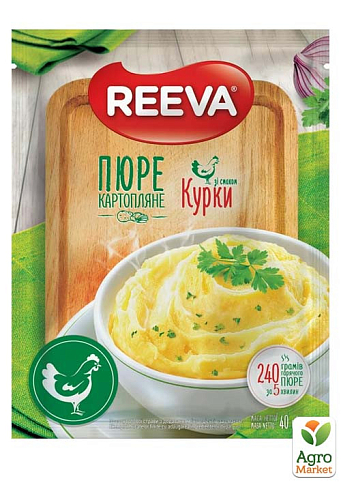 Пюре картофельное (со вкусом курицы) саше ТМ "Reeva" 40г упаковка 24 шт - фото 2
