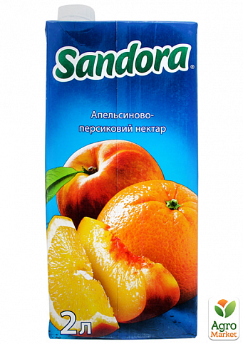 Нектар апельсиново-персиковий ТМ «Sandora» 2л упаковка 6шт - фото 2