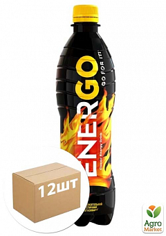 Безалкогольний енергетичний напій ENERGO 0.5 л упаковка 12шт1