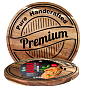Дошка розділювальна Premium quality кругла (акація) 26 * 26 * 1, 5см (8858)