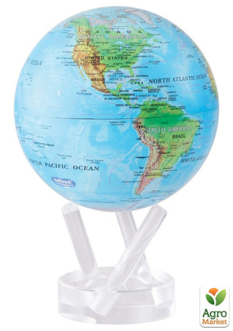 Гіро-глобус Solar Globe Mova Фізична карта світу 15,3 см (MG-6-RBE)
