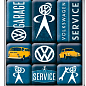 Набор из 9 магнитов "VW Service" Nostalgic Art (83081)