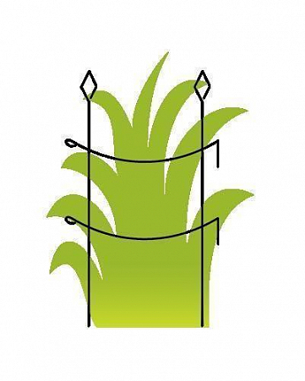 Шпалера для растений ТМ "ORANGERIE" тип H (зеленый цвет, высота 1500 мм, ширина 360 мм, диаметр проволки 6 мм)