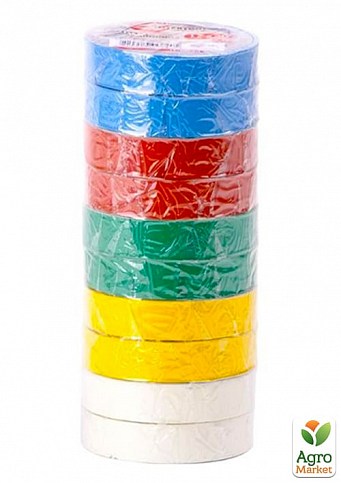 Стрічка ізоляційна 0,15 мм x 17 мм x 20 м кольорова (1 шт) INTERTOOL IT-0024