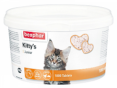 Beaphar Kitty`s Junior   Витаминизированные лакомства для кошек, 1000 табл.  350 г (1259680)2