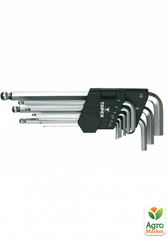 Ключи шестигранные 1.5-10 мм, набор 9 шт. ТМ TOPEX 35D957