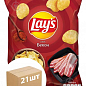 Картопляні чіпси (Смажений бекон) ТМ "Lay`s" 140г упаковка 21шт