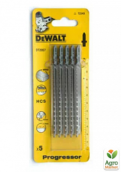 Полотно пильное DeWALT для древесины,быстрый, L=116, WL=91, 2-3 мм, макс. глубина реза - 65 мм, 5 шт DT2057 ТМ DeWALT2