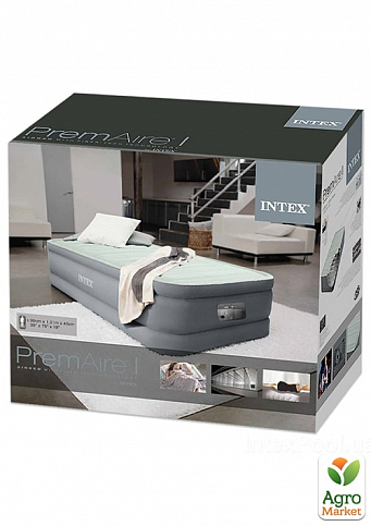 Надувне ліжко з вбудованим електронасосом, односпальне ТМ "Intex" (64902) - фото 3