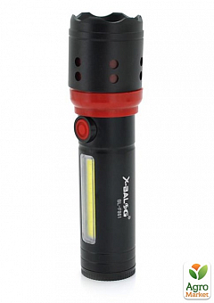 Ліхтарик Акумуляторний Bailog BL-F861 COB 3W + 1W, корпус- алюміній, водостійкий, ударостійкий, USB1
