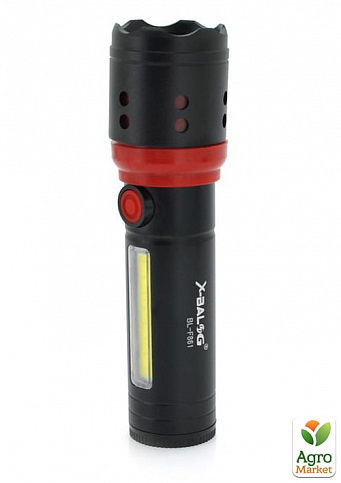 Ліхтарик Акумуляторний Bailog BL-F861 COB 3W + 1W, корпус- алюміній, водостійкий, ударостійкий, USB