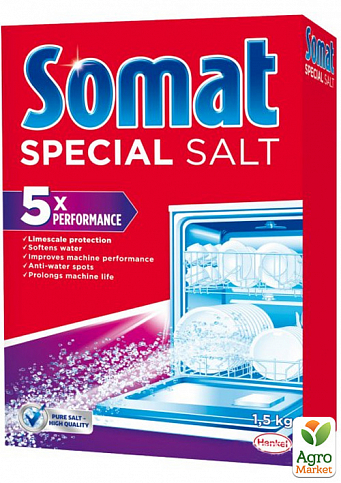 Somat соль для мытья посуды в посудомоечной машине 1,5 кг