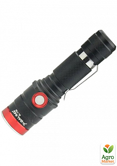 Ліхтарик акумуляторний тактичний X-BALOG BL-736 T6 чорний з червоним, 860м1