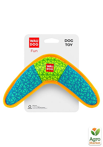 Игрушка для собак WAUDOG Fun, "Бумеранг",Ш 24 см, Д 14 см голубой (62072) - фото 2