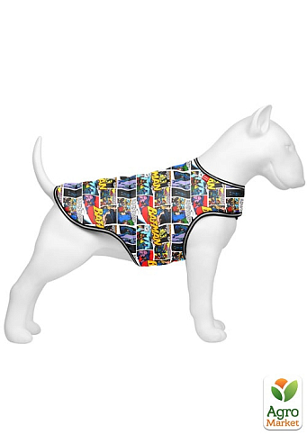 Курточка-накидка для собак WAUDOG Clothes, рисунок "Бэтмен комикс", L, А 41 см, B 58-70 см, С 42-52 см (505-4005)