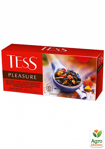 Чай черный Pleasure ТМ "Тесс" 25 пакетиков по 1,5гр упаковка 24шт - фото 2