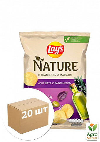 Картофельные чипсы (Пикантный сыр-базилик) ТМ "Lay`s" 120г упаковка 20шт
