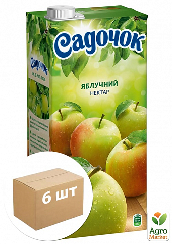 Нектар яблочный ТМ "Садочок" 1,93л упаковка 6шт