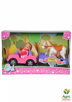 Кукла Эви и джип с трейлером и лошадью, 3+ Simba Toys1