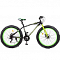 Велосипед 26 д. стальная рама 17", Shimano 21SP, ал.DB, ал.обед, 26*4.0, черно-салатовый (EB26POWER 1.0 S26.6)