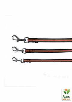 Повідець з ручкою для собак Fusion чорний/помаранчевий (15м/17мм) "TRIXIE" TX-205971