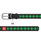Ошейник WAUDOG Design с рисунком "Шотландка зеленая", премиум кожа, металлическая пряжка (ширина 20 мм, длина 30-39 см) черный (0020-0099-01) цена