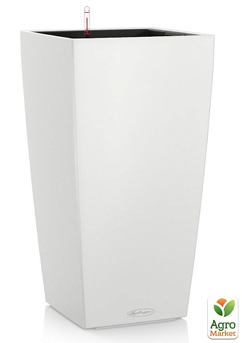 Умный вазон с автополивом Lechuza Cubico Color 22, белый (13160)