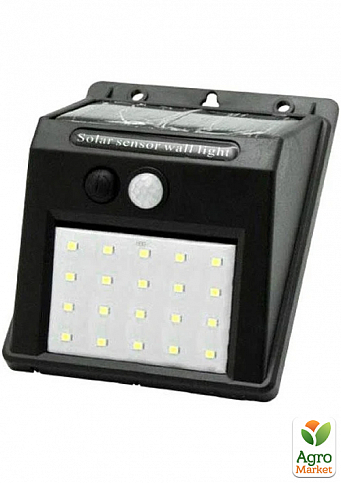 Світильник LEMANSO фасадний LM1102 LED 3,5W IP65 350LM 6500K з д/дв. та сон. батареєю з акумулятором (332000)