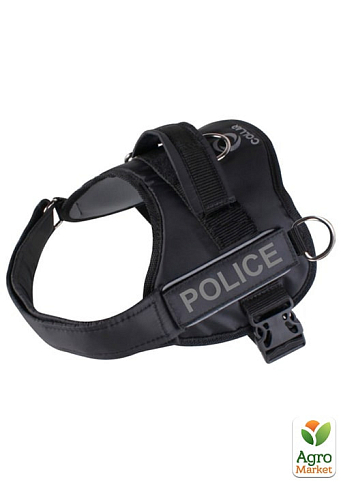 Змінний напис "Dog Extremе" "POLICE" великий для шлейки "POLICE" 3-4 розміру чорний чорний (24731) - фото 2