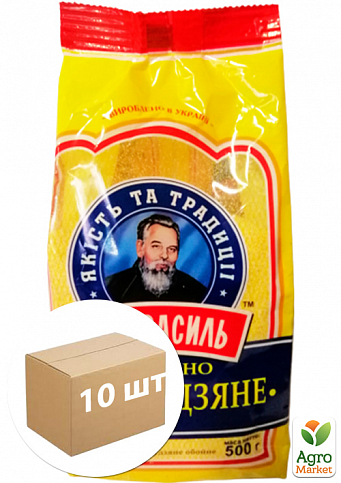 Борошно кукурудзяне ТМ "Дід Василь" 500г упаковка 10 шт