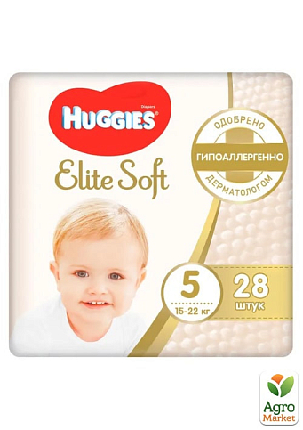Huggies Elite Soft Розмір 5 (12-22 кг), 28 шт
